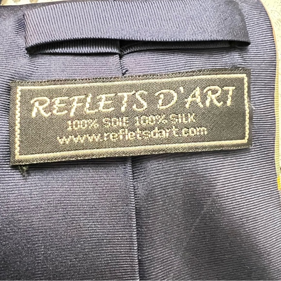 REFLETS D’Art Vintage Parisian Print Tie - Picture 3 of 6